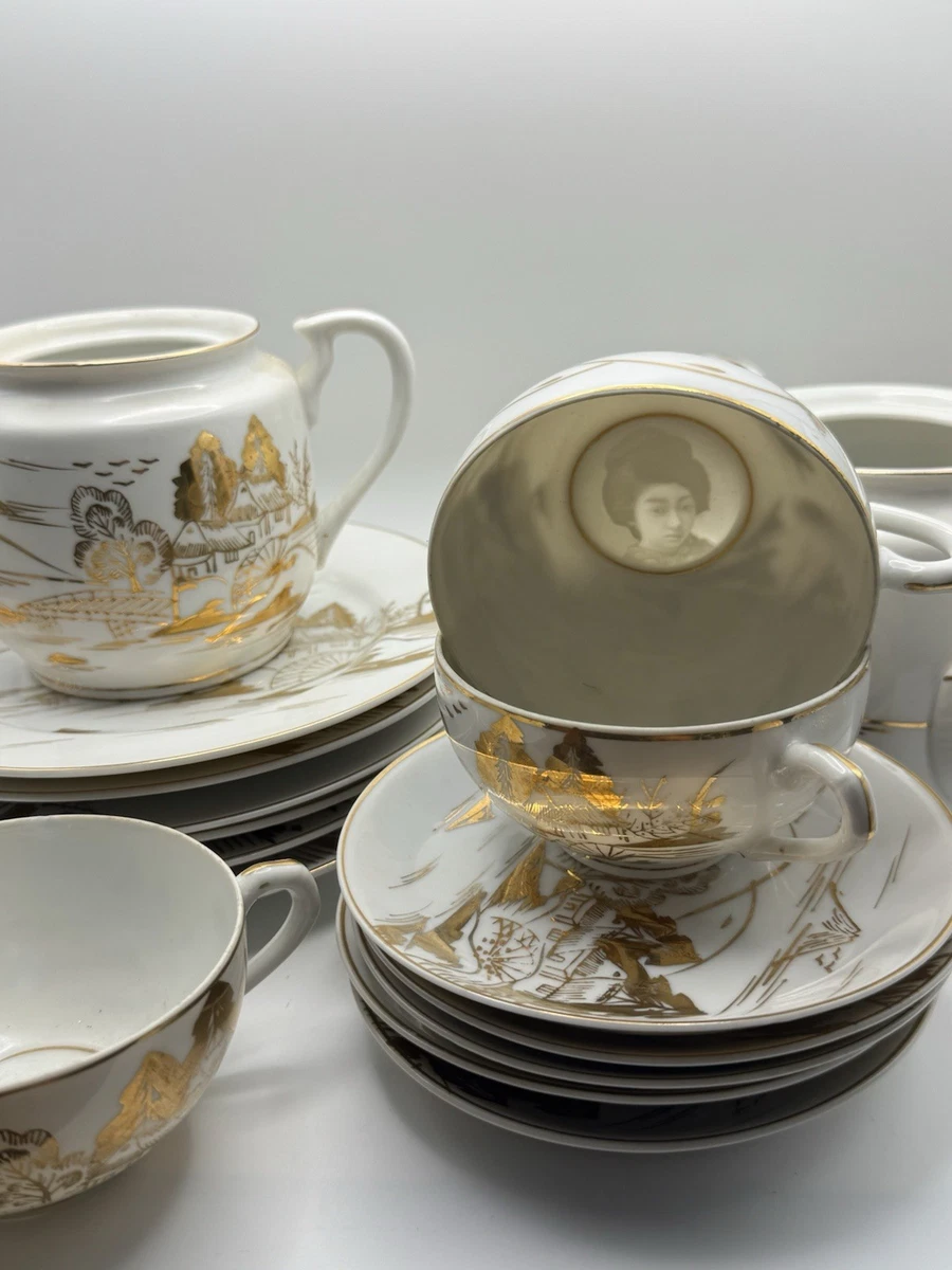 Japanese Vintage Tea Set Geisha Girl | eBay