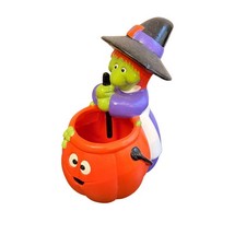 Vintage Halloween Witch Figurine Pumpkin  Dec...