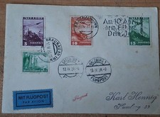 Cover Histoire Postale 1938 Anschluss Autriche  Allemagne Affranchissement Mixte