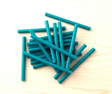 12 Turquoise Teal Blue Mini Glue Sticks 4" Length 5/16 .25 
