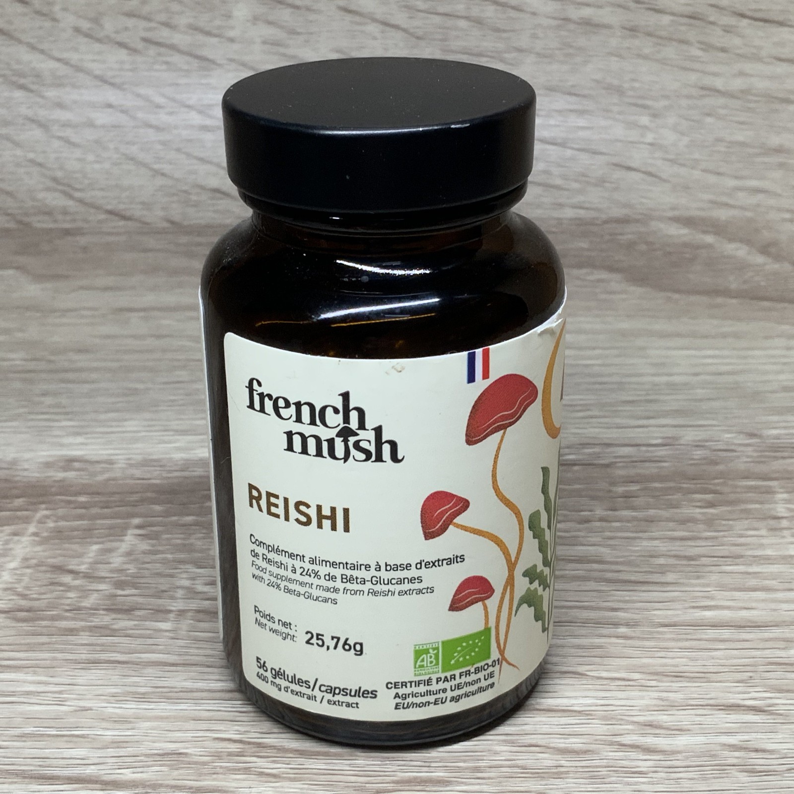 FRENCH MUSH reishi 56 gélules pour réduire le stress et l'anxiété