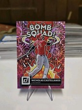 2022 Panini Donruss  Nick Castellanos #BS-10 Bomb Squad Pink Fireworks Mint