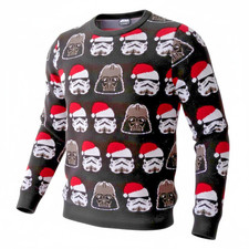 Star Wars Christmas Sweater Age 11-12 Stormtroopers Darth Vader