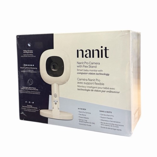 Nanit Pro Smart Baby Monitor & Flex Stand - 1080p Secure Wi-Fi Video Camera,...