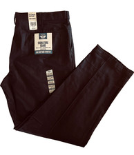 Dockers Navy Signature Khaki Pleated Front Lux Cotton Stretch Pant Size W42 XL34