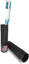 Toothbrush Holder - Black, Made in USA, with Ventilation Holes, for Toothbrush C