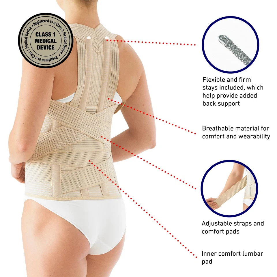 Soporte dorsolumbar - Soporte de espalda para cifosis temprana, hombro redondeado... Foto 2 de 4