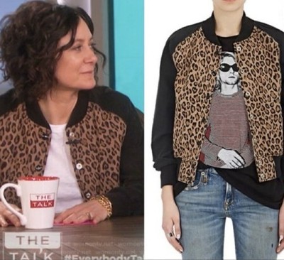R13 Leopard Print Japanese Streetwear Raglan Bomber Jacket Sz S