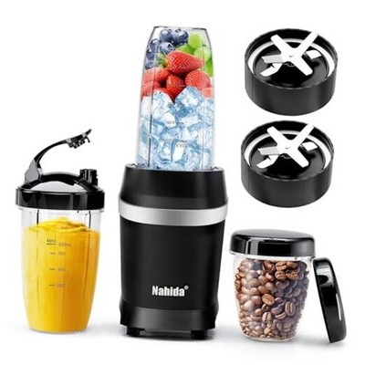  Blender for Smoothies, 1200W Smoothie Blender for Ices Black Square Base