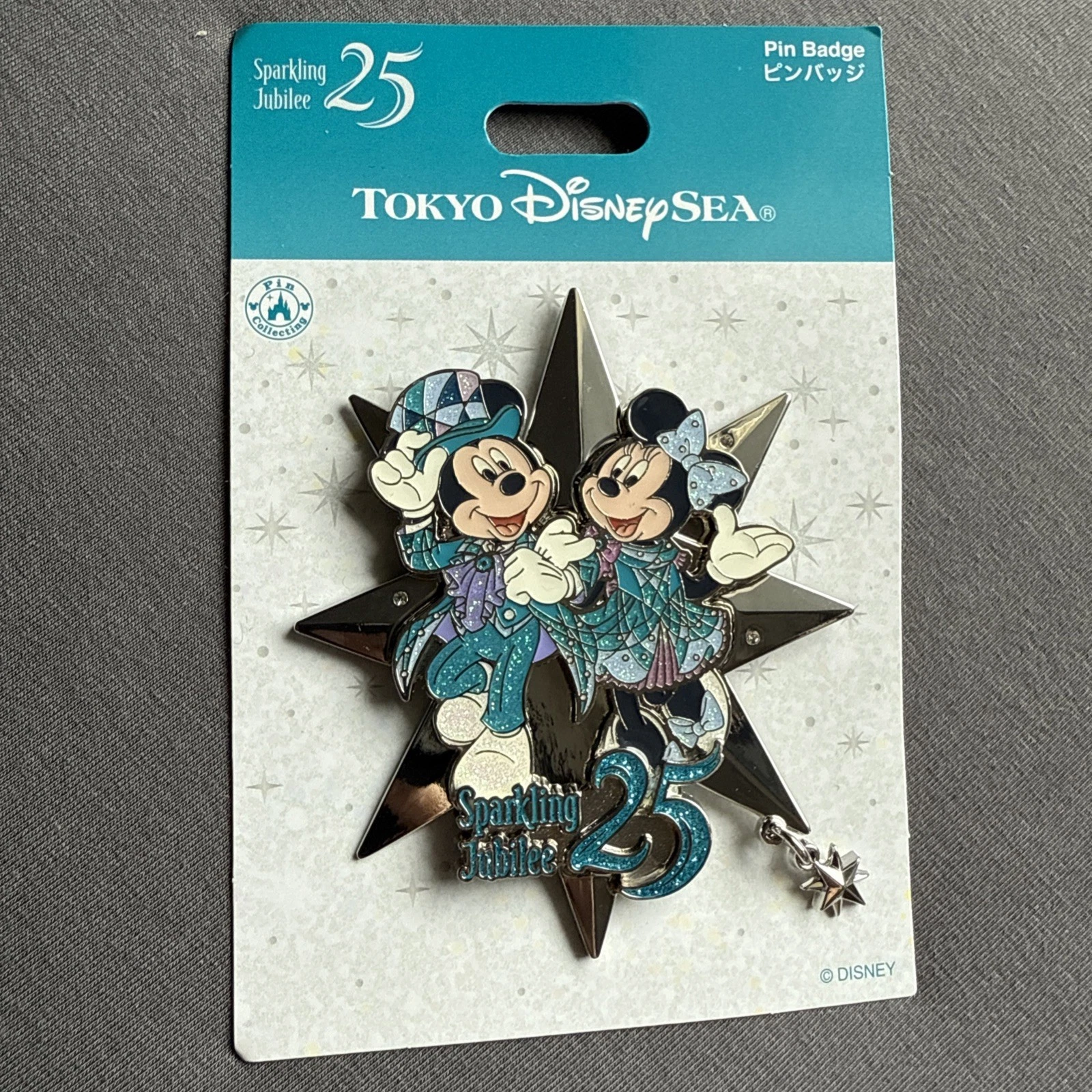 Tokyo DisneySea 25th Pin Badge Mickey Minnie Sparkling Jubilee 2026