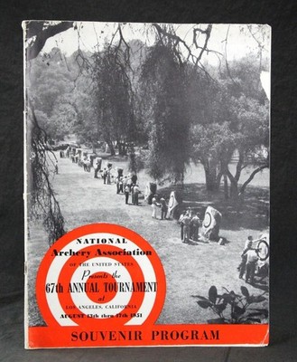1951 NATIONAL ARCHERY ASSOC, 67th ANNUAL TURNIER, PROGRAMM, LOS ANGELES, RB4