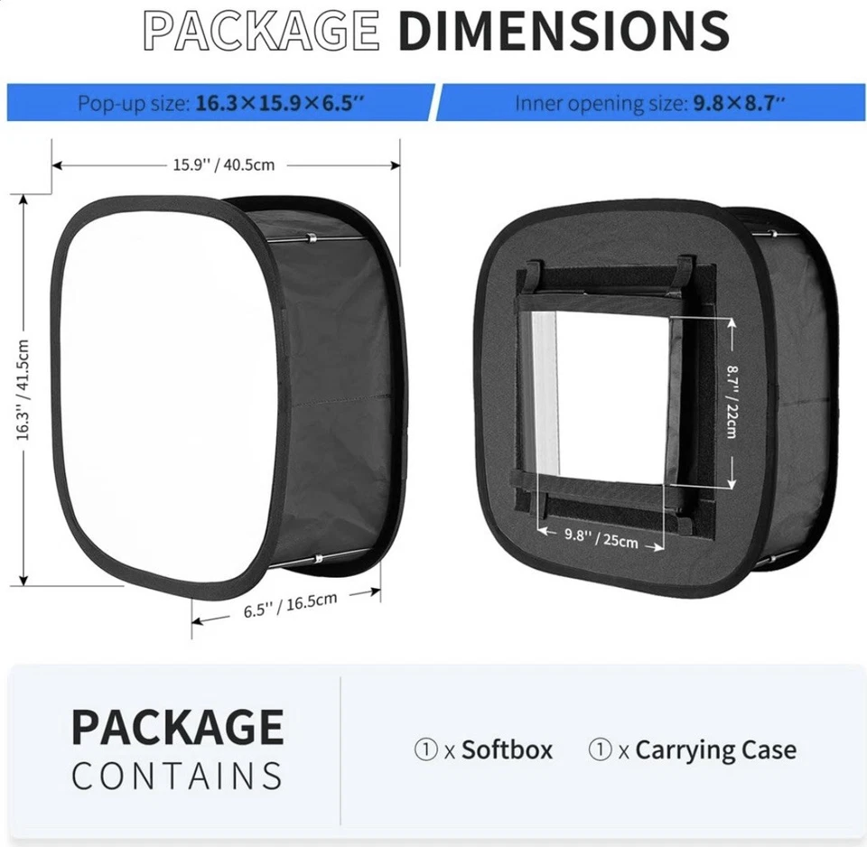 Neewer Outer 16.3''x6.5''Foldable LED Light Panel Softbox for 660/530/480 Light - Image 2 of 4