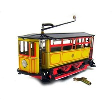 Hand-Cranked Trolley Vintage-Style Tinplate Trolley Retro for Desk