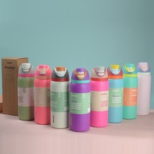 Owala Urban Outfitters Exclusive Tied and Ture FreeSip Blue Bow Bottle 24/32OZ