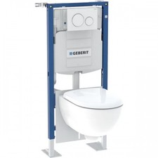 Pack Bâti-support Duofix autoportant - plaque et cuvette suspendue Renova carén