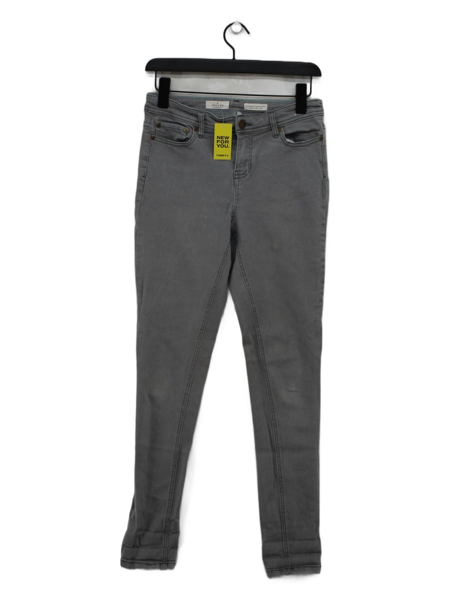 Joules Women's Jeans UK 10 Grey Cotton with Elastane Skinny