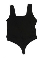 White Birch Women Black Bodysuit 1X Plus