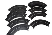 Vintage Tyco HO Slot Car Lot Curved Track 5749 9" Radius Quarter Section 12 Pcs