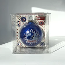 VTG New York Giants NFL Glass Christmas Ornament by Topperscot – NIB USA