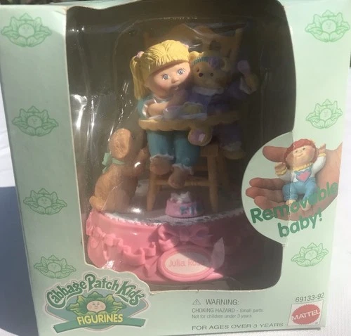 Vtg 90s NOS Cabbage Patch Kids Playtime Doll Figurine Feeding Play Set Julie New