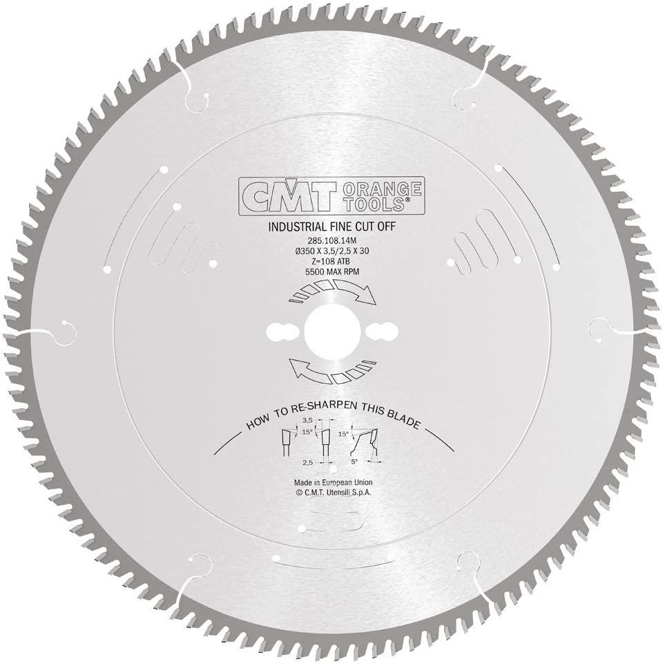 CMT 350mm 30B 108T Industrial Finish Crosscut Circular Saw Blade 285.108.14M