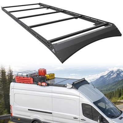 MELIPRON Aluminum Van Roof Ladder Rack for ford transit high roof 148''WB ext