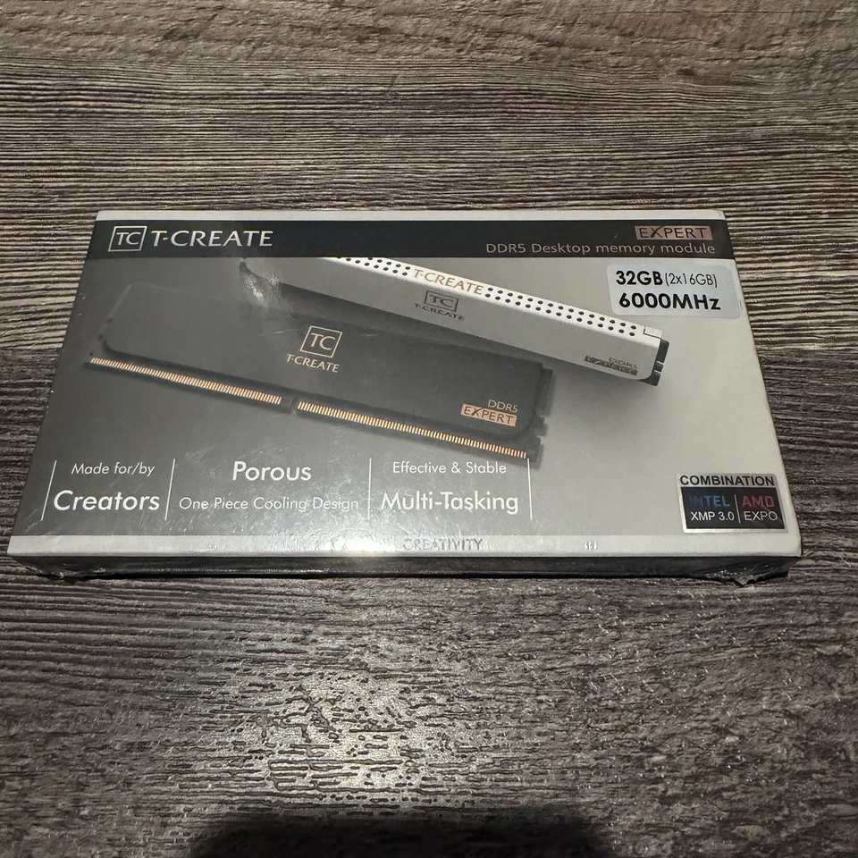 TEAMGROUP DDR5 32GB Kit (2 x 16GB) 6000Mhz T-Create Expert CL38-46-46-76 1.25V - Image 2 of 4