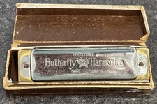 G2U Yamaha Butterfly Chromatic Harmonica No 500 Key C Made in Occupied Japan  