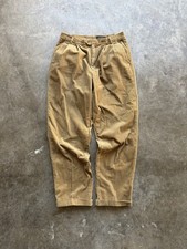 Vintage 1990s Eddie Bauer Corduroy Pleated Preppy Casual Boho Trousers