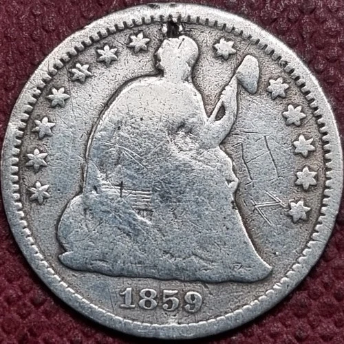 1859 O Seated Liberty Half Dime 5c Circulated #96038