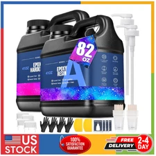 KISREL Epoxy Resin 82OZ - Crystal Clear Epoxy Resin Kit - No Yellowing No Bubble