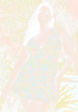 Swimsuits for All Women's V-Neck Flowy Two-Piece Swimdress Plus Sizes