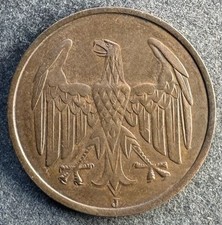4 Reichspfennig 1932 J Drittes Reich KM#75 K250426E