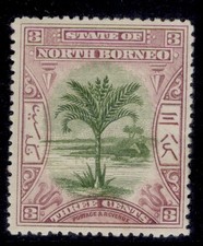 NORTH BORNEO QV SG96a, 3c green & rosey mauve, M MINT. Cat &pound;75.