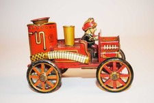 1950s LINEMAR TOYS TIN LITHO FIRE TRUCK STEAM PUMPER  ENGINE 1916  