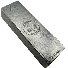 1 Kilo Zinc Bullion Bar - 99.9% Pure Metal Ingot for Collecting or Display Use