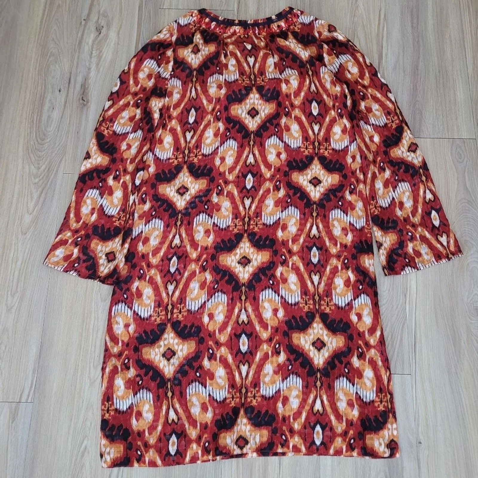 Abito Tory Burch misto seta fantasia multicolore taglia 8