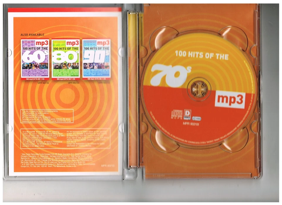 CD - MP3 - VARIOUS - 100 HITS OF THE 70s - dutch Press - Image 2 of 3