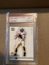 2001 Pacific Dynagon - Drew Brees #102 Retail (RC) PSA 9 Purdue Boilermakers