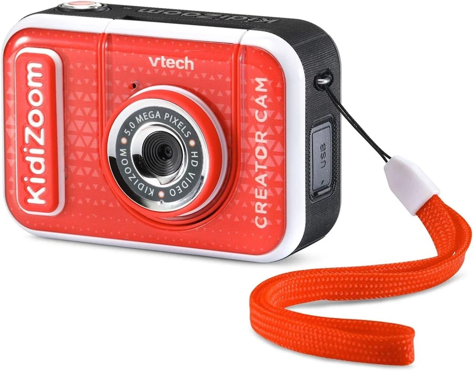 VTech KidiZoom Creator Cam Red Kids HD Video Camera with Tripod & Green Screen - Image 3 of 4