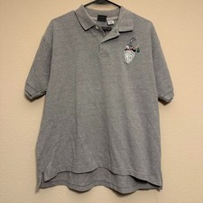 Vintage 1991 Warner Bros Bugs Bunny Embroidered Grey Polo Shirt Size: Large