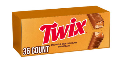 Twix Caramel Chocolate Cookie Bars 36 Count, Individually Wrapped