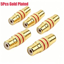 5Pcs Gold Plated RCA Female to Female Coupler...