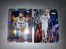 2025-26 Topps Chrome Paul George Base Silver Refractor+Go Time Raywave Refractor