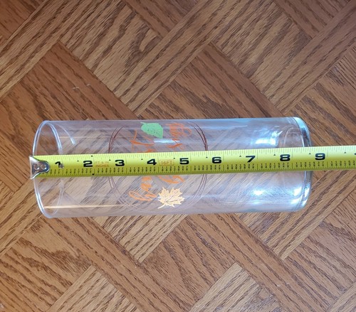 Glass Vase 8.5in Height Cylinder Tall Clear HARVEST BLESSINGS - Picture 7 of 9