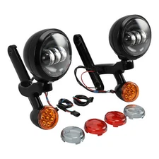 Turn Signal LED Spot Fog Light Bracket For Harley Electra Street Glide 1994-2013