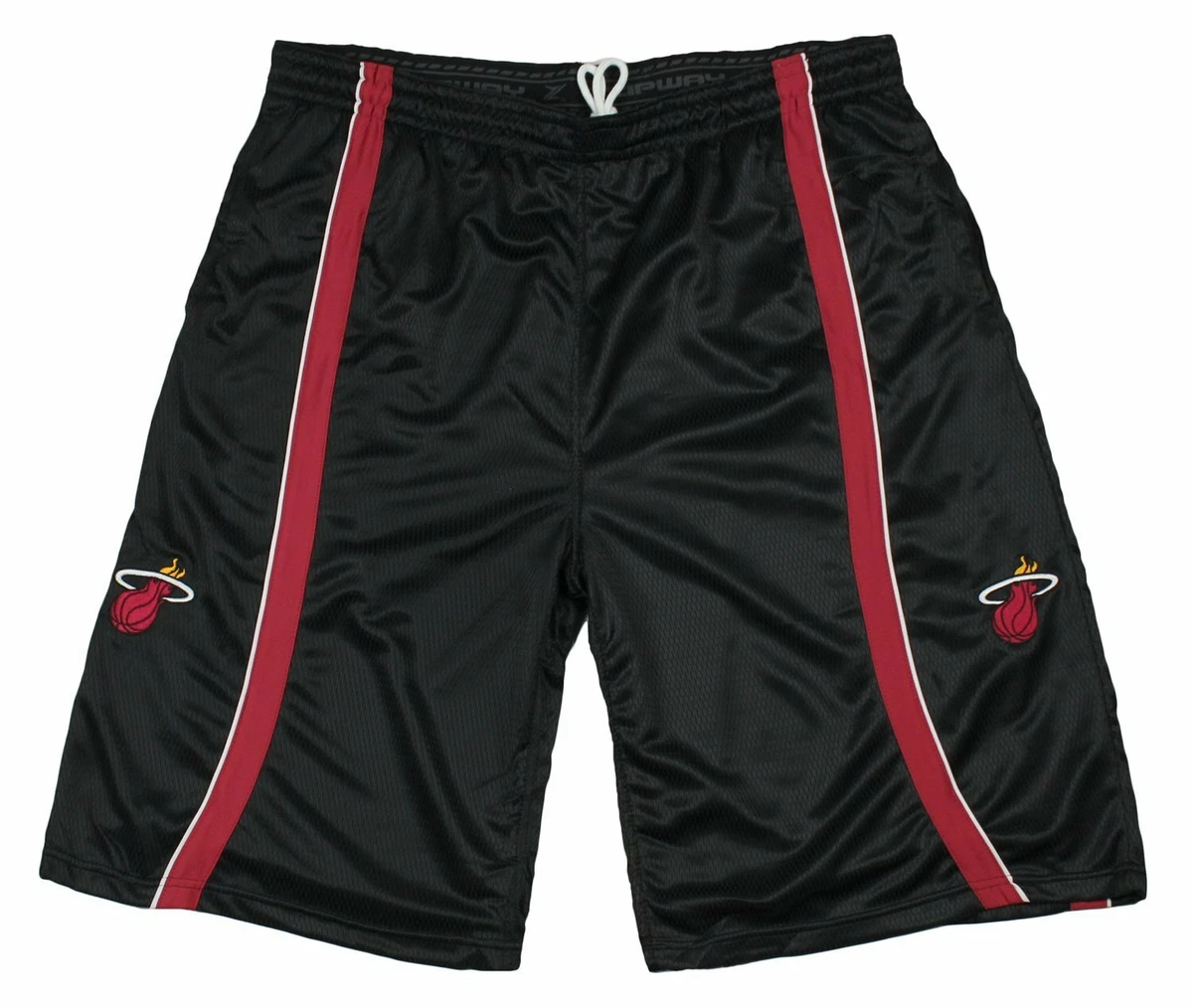 Zipway NBA Men's Big and Tall Miami Heat Mesh Shorts, Black 