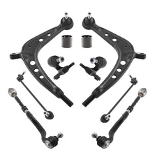 Front Control Arms w/ Ball Joints Tie Rods Retainer Kit For BMW E46 325xi 330xi