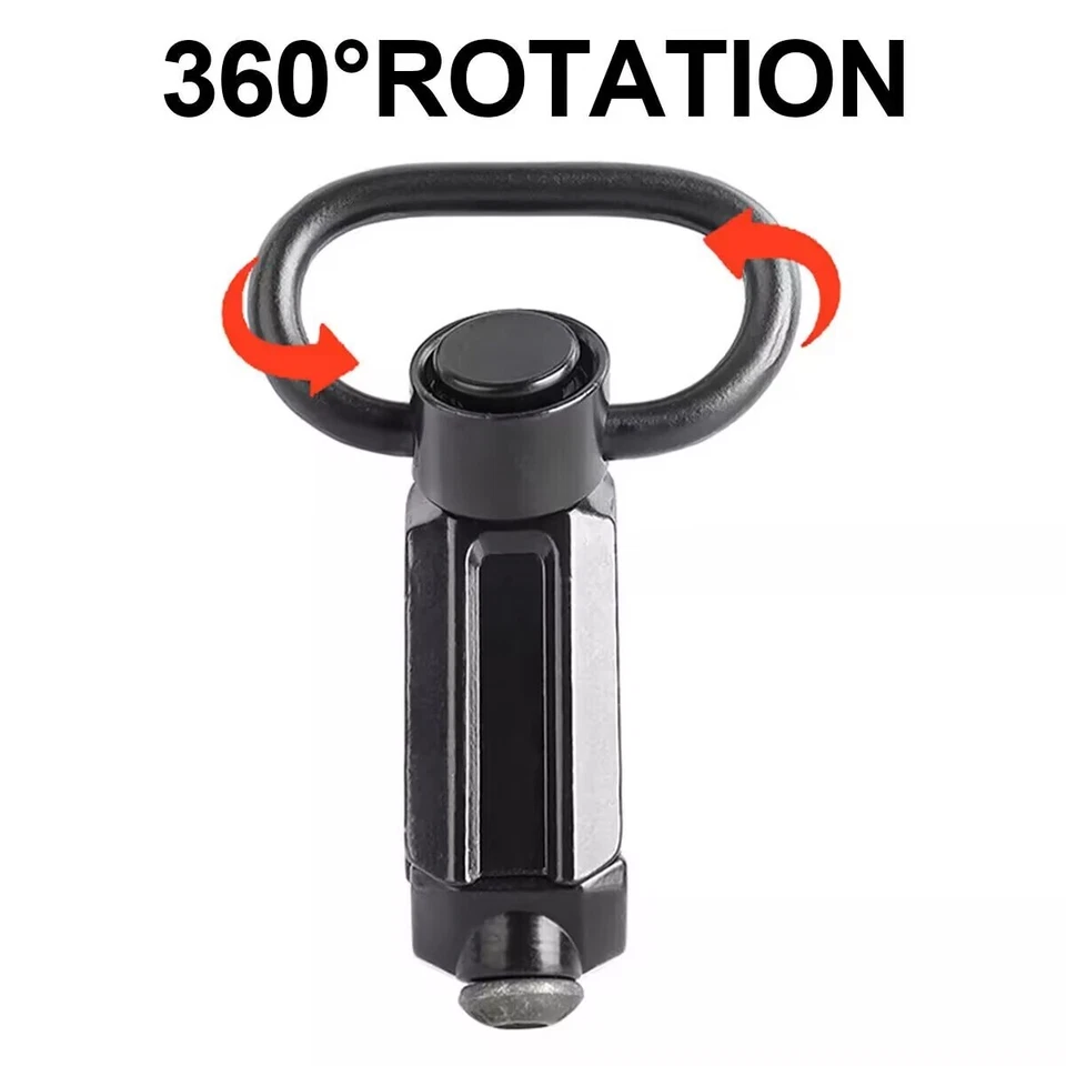Tactical QD Sling Swivel Attachments 45 Degree Low Profile Picatinny Rail Mount - Image 3 of 4