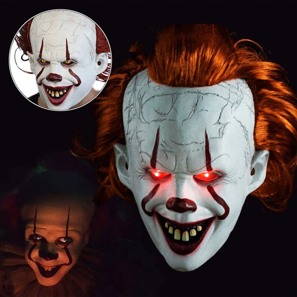 Pennywise Clown Maske Stephen Kings Es Maske Horror Halloween Cosplay Kostüm - Bild 4 von 4